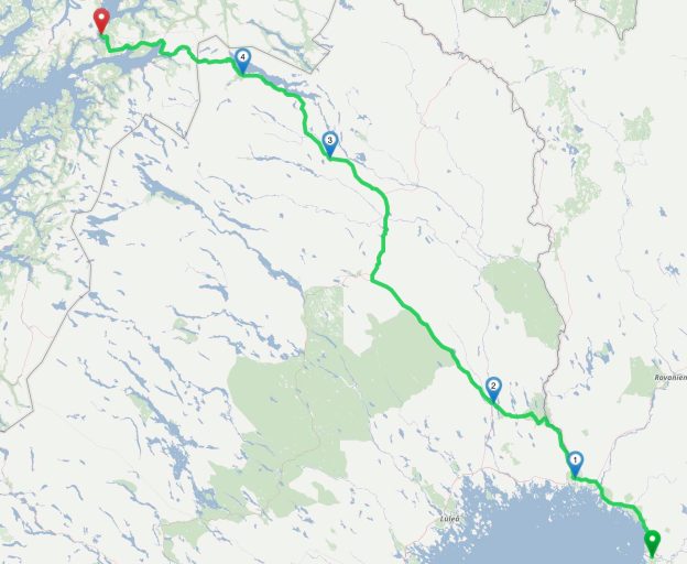 Ii - Tornio - Kiruna - Abisko - Evenskjer