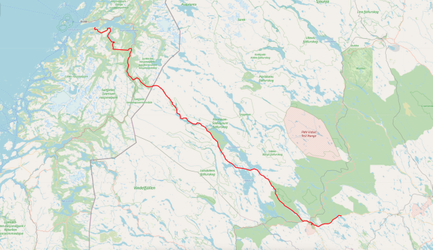 Lauske - Arjeplog - Junkerdal - Saltstraumen