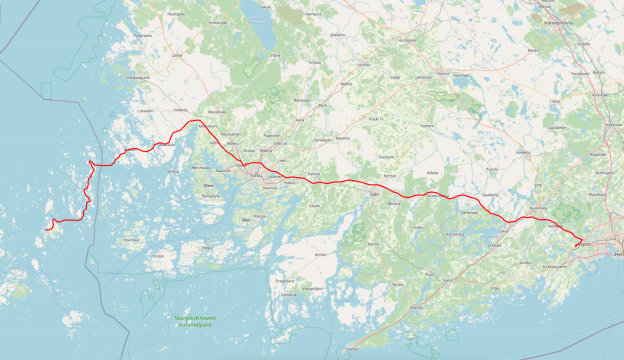 Kumlinge - BrÃ¤ndÃ¶ - Kustavi - Raisio - Espoo