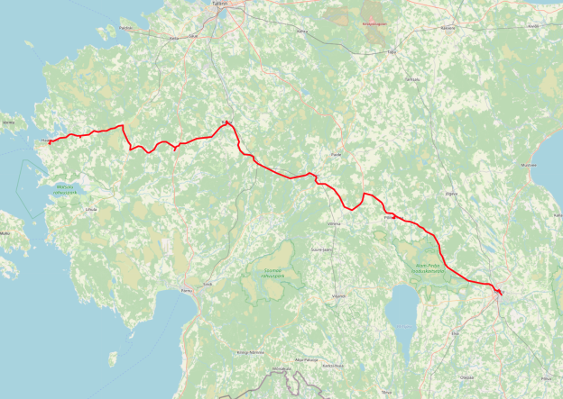 Haapsalu - Rapla - TÃ¼ri - PÃµltsamaa - Tartu